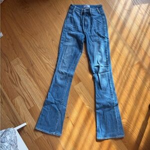 PAIGE High Rise Blue Flare Jeans